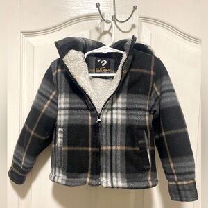 Boys plaid zip jacket -2T